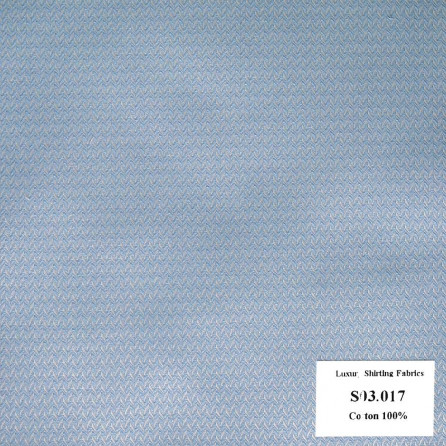 S03.017 Kevinlli S3 - Sơmi 100% Cotton - Xanh Dương Trơn